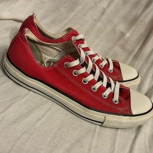 Converse LowCut All Star Sneakers in Classic Red- Good Used Condition!